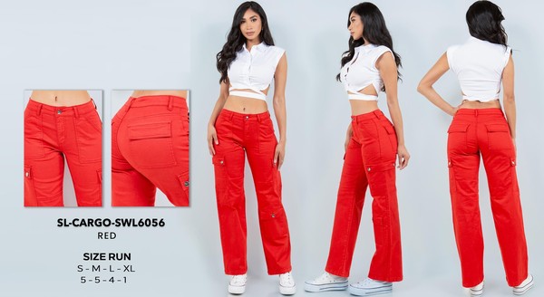 COLORED CARGO PANTS FOR WOMEN'S
