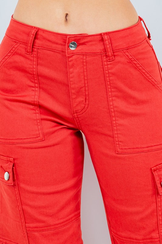 COLORED CARGO PANTS FOR WOMEN'S