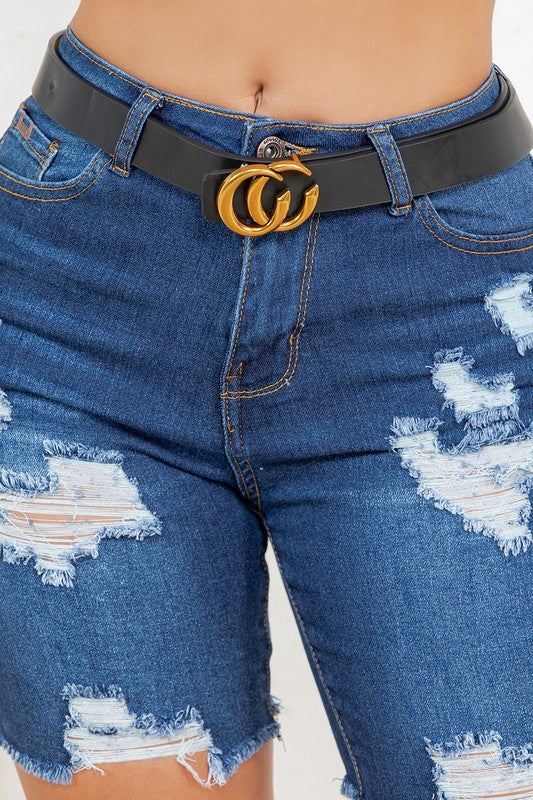 Ripped bermuda Denim Short