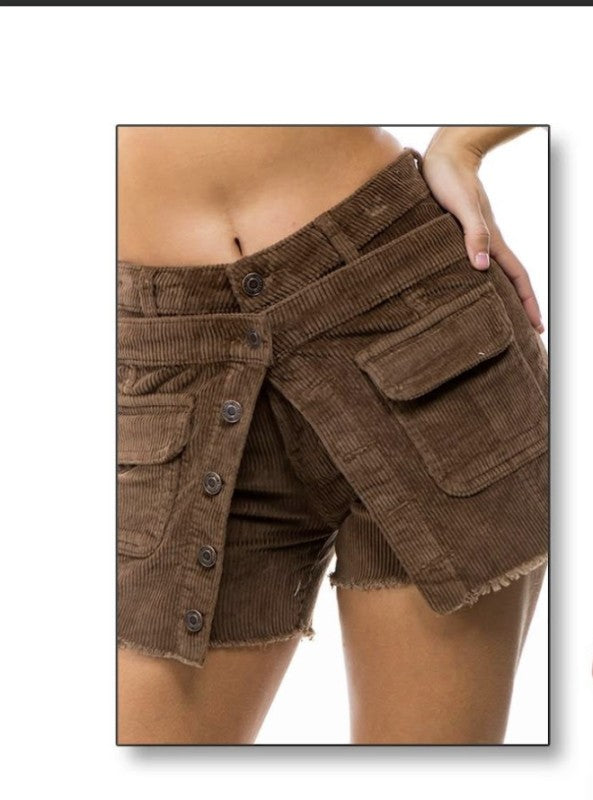 Falda pantalón de pana