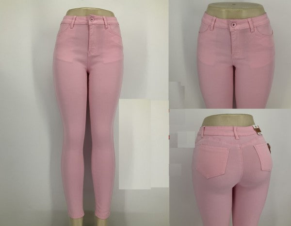 Plain Stretch Colored Denim Pants