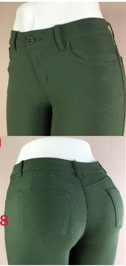 Plain Stretch Colored Denim Pants