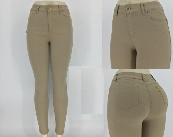 Plain Stretch Colored Denim Pants