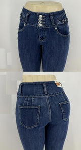 high-waisted skinny jeans