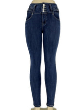 high-waisted skinny jeans