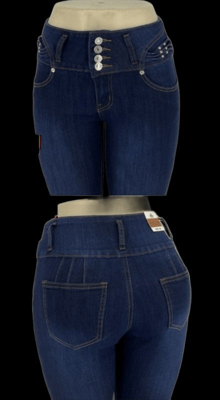 high-waisted skinny jeans