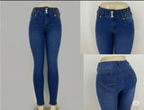 high-waisted skinny jeans