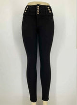 high-waisted skinny jeans
