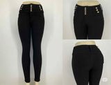 high-waisted skinny jeans