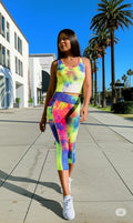 Thumbnail of Tie-dye print 2 piece  capri set