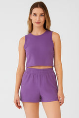 CONJUNTO DE CROPPED Y CORTO ARRUGADO