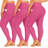 PLUS SIZE Solid textured BUTT LIFTED leggings