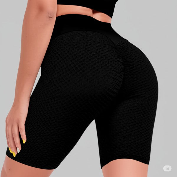 SHORTS DE MOTORISTA TIK TOK CON CINTURA ALTA Y GLÚTEOS LEVANTADOS