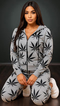 Thumbnail of cannabis two piece hoodie jogger pants set