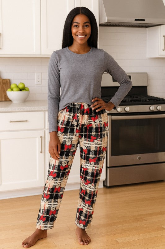FLEECE PAJAMA PRINT PANTS