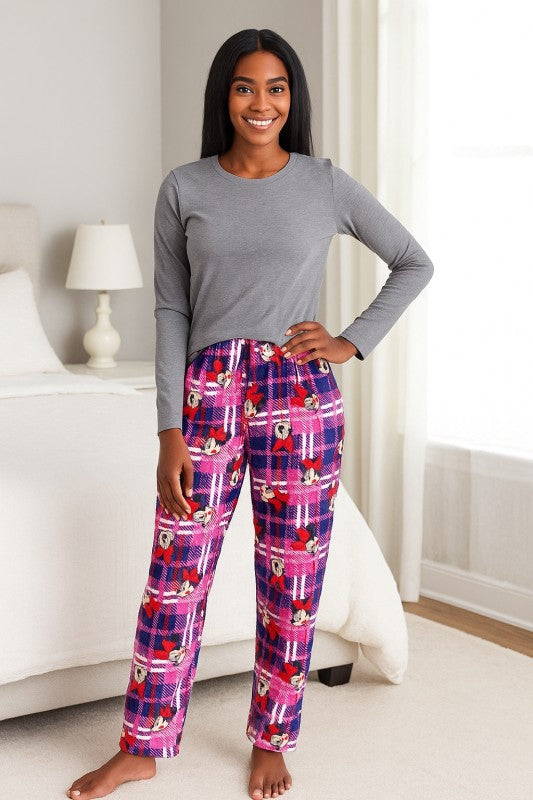 FLEECE PAJAMA PRINT PANTS