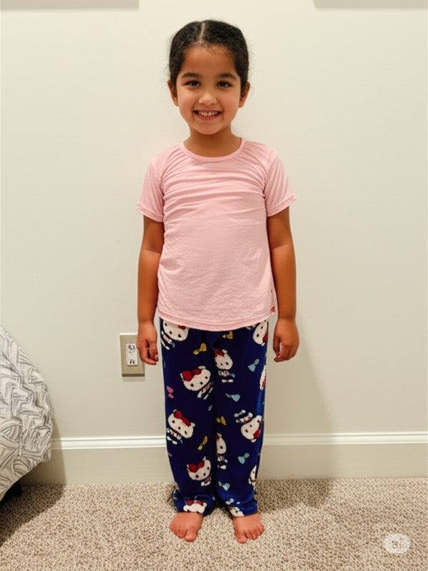KIDS PLUSH PAJAMA PRINT PANTS