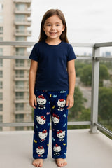 KIDS PLUSH PAJAMA PRINT PANTS