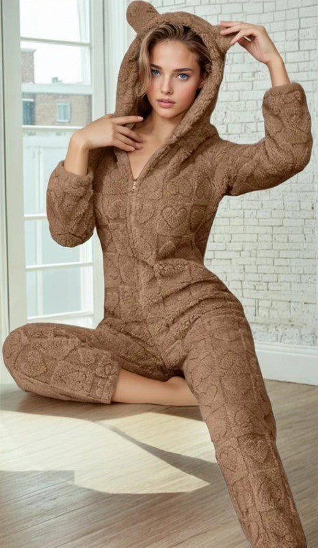 Fleece Onesies Pajamas Jumpsuit
