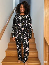 2-PIECE  PRINT BRUSHED PAJAMA SET