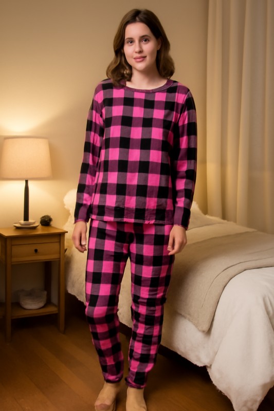 2-PIECE  PRINT BRUSHED PAJAMA SET