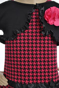 Thumbnail of Printed Ponte Knit w/ 1x1 rib shrug, ribbon ruffle