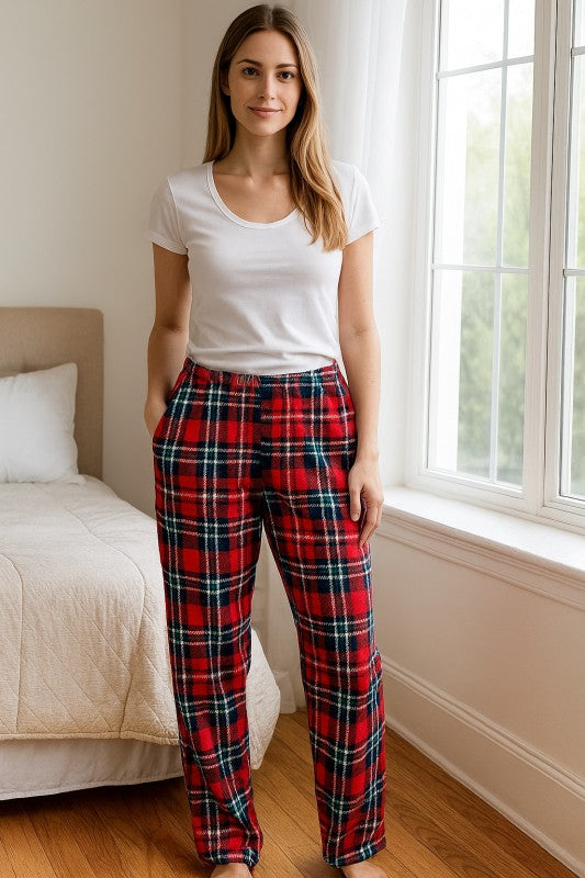FLEECE PAJAMA PRINT PANTS