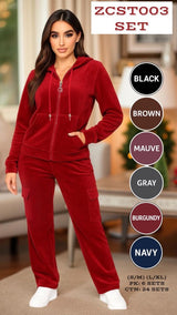 2 PC Cargo Velour Set