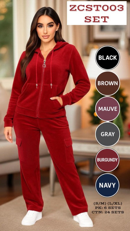 2 PC Cargo Velour Set