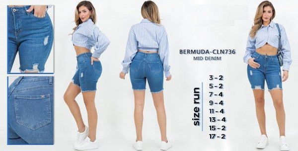 denim bermuda shorts