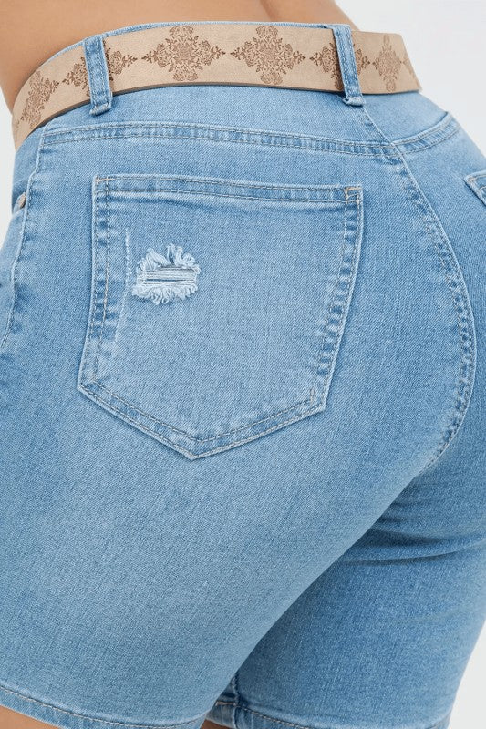 Bermuda denim shorts