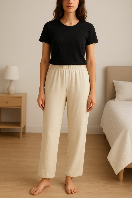 FLEECE SOLID  PAJAMA PANTS