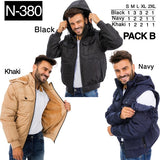 MEN JACKET WITH HOODIE AND DETACHABLE SLEEVE