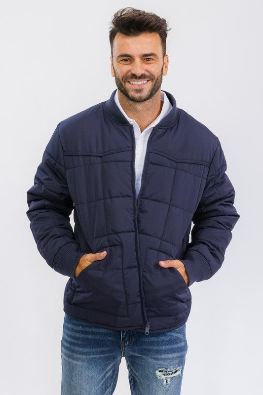 MEN'S NYLON JACKET WITH FUR-LINED
