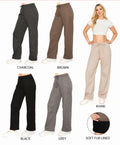 Thumbnail of ADULT MELANGE WIDE LEG EASY PANTS WITH FUR-LINED