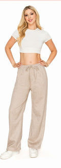 Thumbnail of ADULT MELANGE WIDE LEG EASY PANTS WITH FUR-LINED
