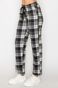 Thumbnail of FUR-LINED PLAID EASY PANTS