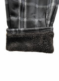 Thumbnail of FUR-LINED PLAID EASY PANTS
