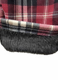 Thumbnail of FUR-LINED PLAID EASY PANTS