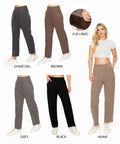 Thumbnail of FUR-LINED WOOL TOUCH LOOSE FIT ANKLE PANTS