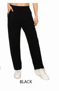 Thumbnail of FUR-LINED WOOL TOUCH LOOSE FIT ANKLE PANTS