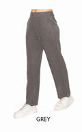 Thumbnail of FUR-LINED WOOL TOUCH LOOSE FIT ANKLE PANTS