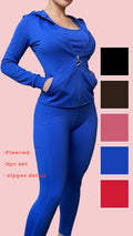 Thumbnail of 3-piece fleeced set with zipper detail