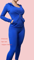 Thumbnail of 3-piece fleeced set with zipper detail