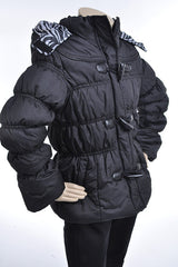 ZEBRA PRINT TAGGLE PUFFER JACKET