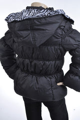 ZEBRA PRINT TAGGLE PUFFER JACKET