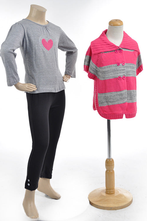 GIRLS THREE  PC SWEATER SET
