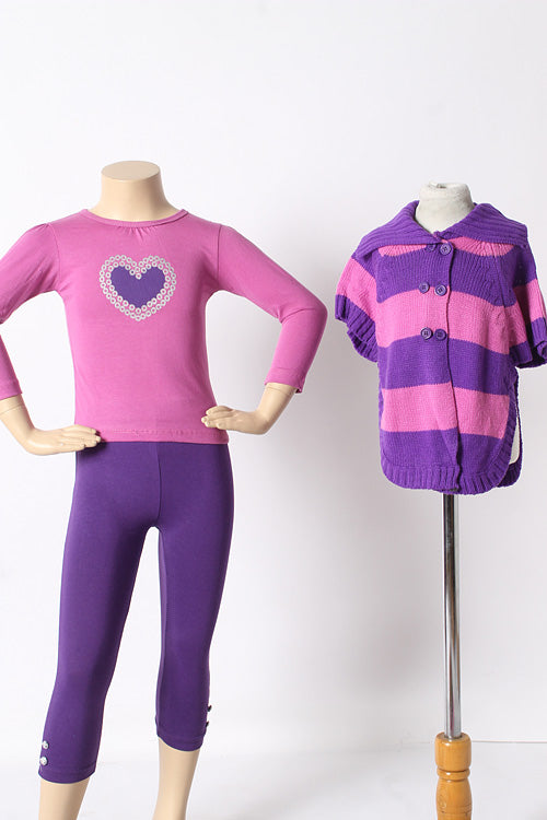 GIRLS THREE  PC SWEATER SET