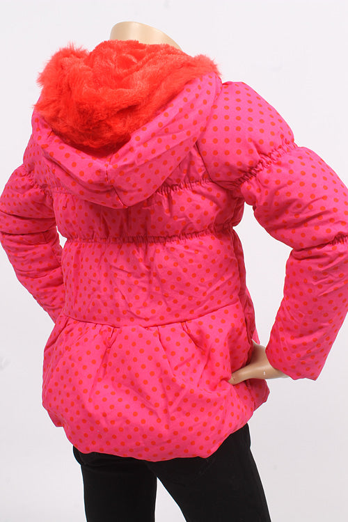 POLY FILL PRINTED NYLON  GIRLS JACKET