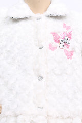 FAUX FUR GIRLS JACKET WITH LINNING